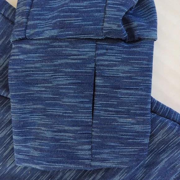 Blue Space Dye Asymmetrical Zipper Athletic Activewear Jacket LARGE Blue - Picture 6 of 13